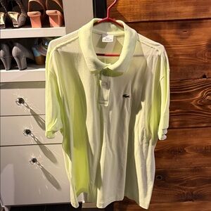 Lacoste Men's Pastel Green Polo Shirt